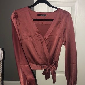 Abercrombie&Fitch Silk Tie Wrap Top